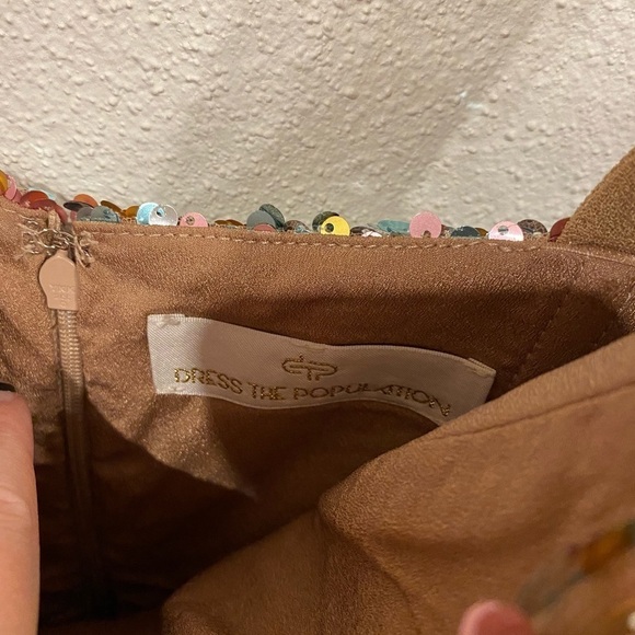 NEW Dress the Population Sequin Fit and Flare Midi Dress Size XS - Picture 2 of 4